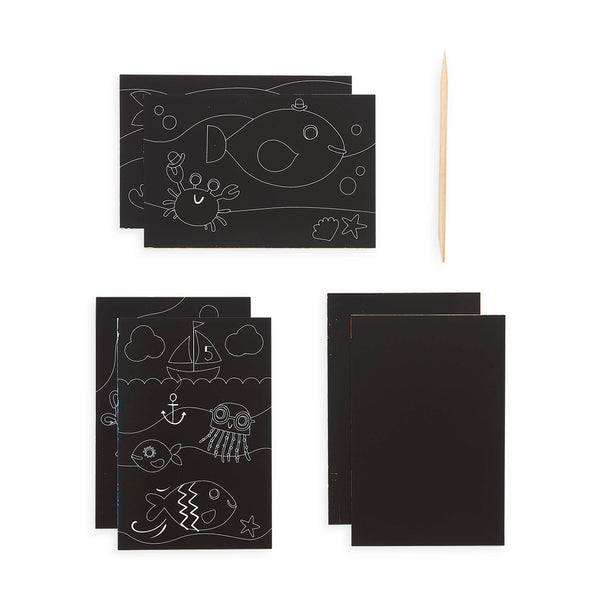 Scratch & Scribble Mini Scratch Art Kit- Friendly Fish