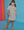 Safari Popover Dress- French Blue Floral Corduroy