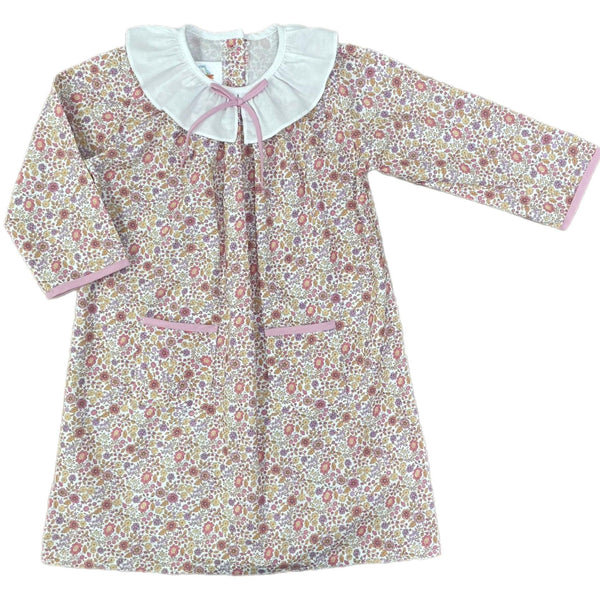 Pink Fall Floral Dress