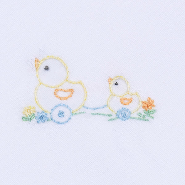 Vintage Duckie Pull Toy Bubble- Light Blue