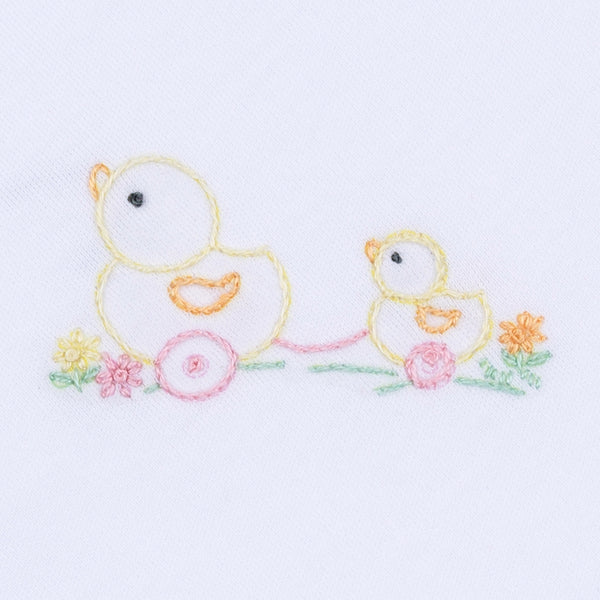 Vintage Duckie Pull Toy Bubble- Pink