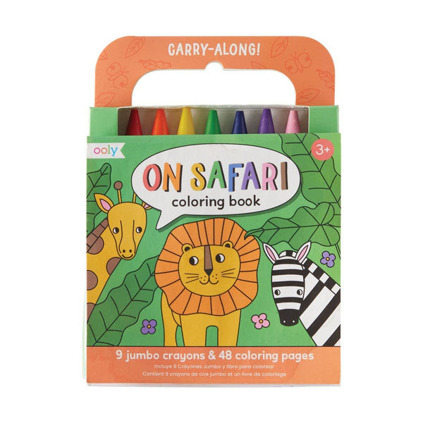 Carry-Along Coloring Book Set- On Safari