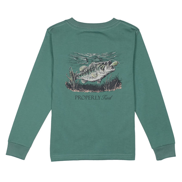 Set The Hook LS- Marine Green