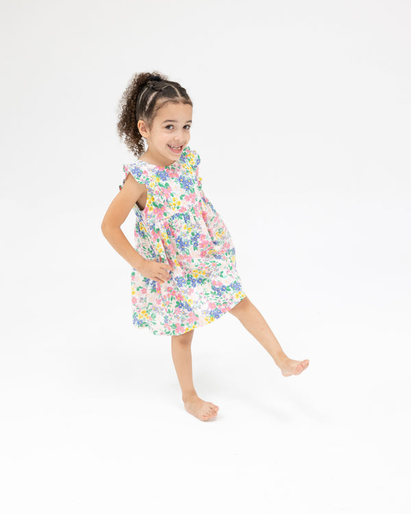 Emma Floral Ruffle Dress- Multi