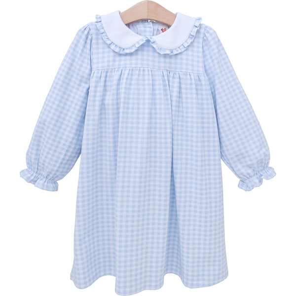 Catherine Dress - Light Blue Gingham