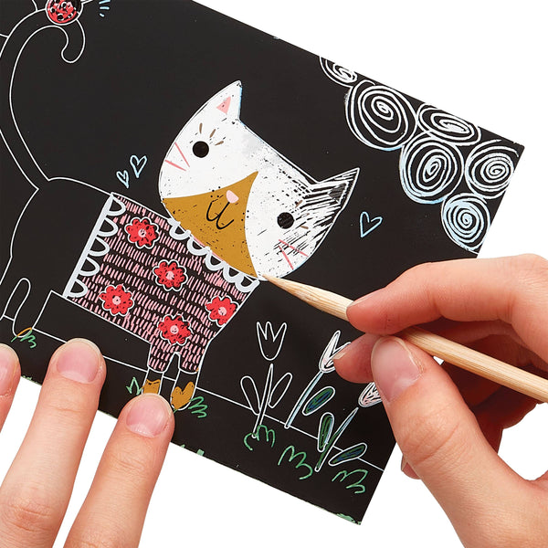 Scratch & Scribble Mini Scratch Art Kit- Cutie Cats