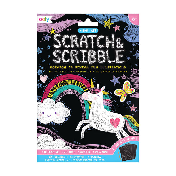 Scratch & Scribble Mini Scratch Art Kit- Funtastic Friends