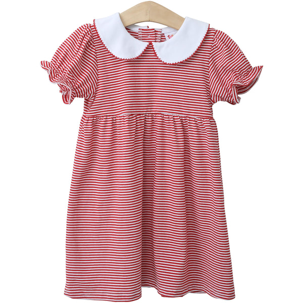 Charlotte Dress- Red Stripe