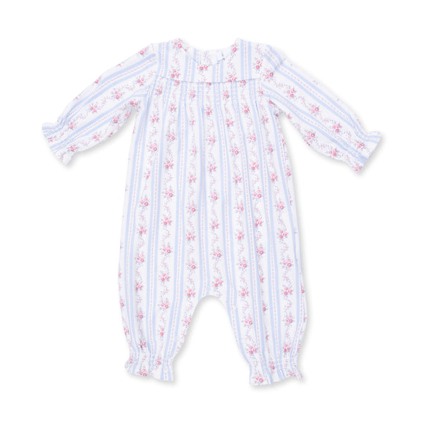 Anna Floral Stripe Smocked Romper