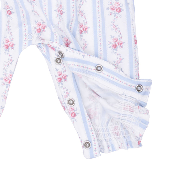Anna Floral Stripe Smocked Romper