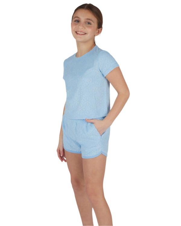 Towel Terry Short Set- Delicate Daisy Dutch Canal