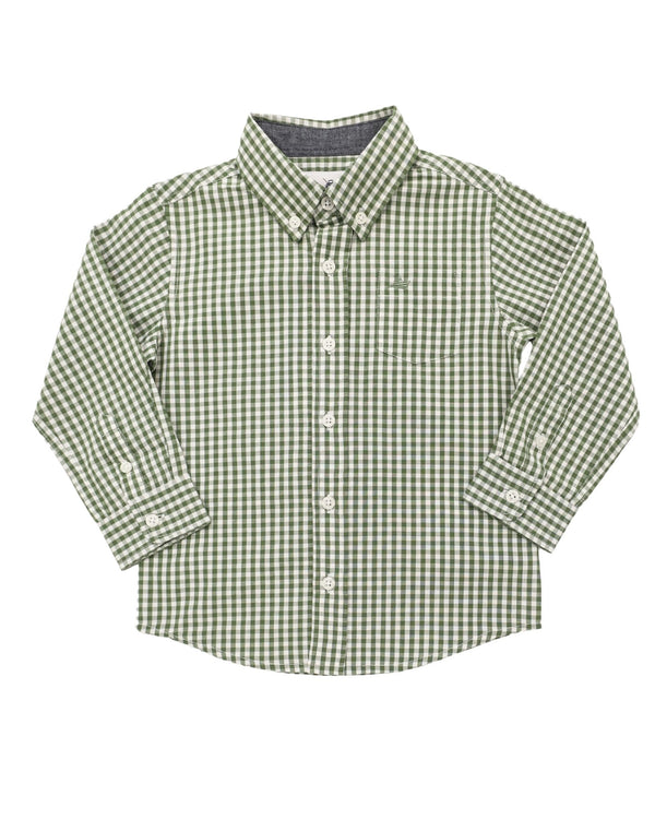 LS Dress Shirt- Vineyard Green/White