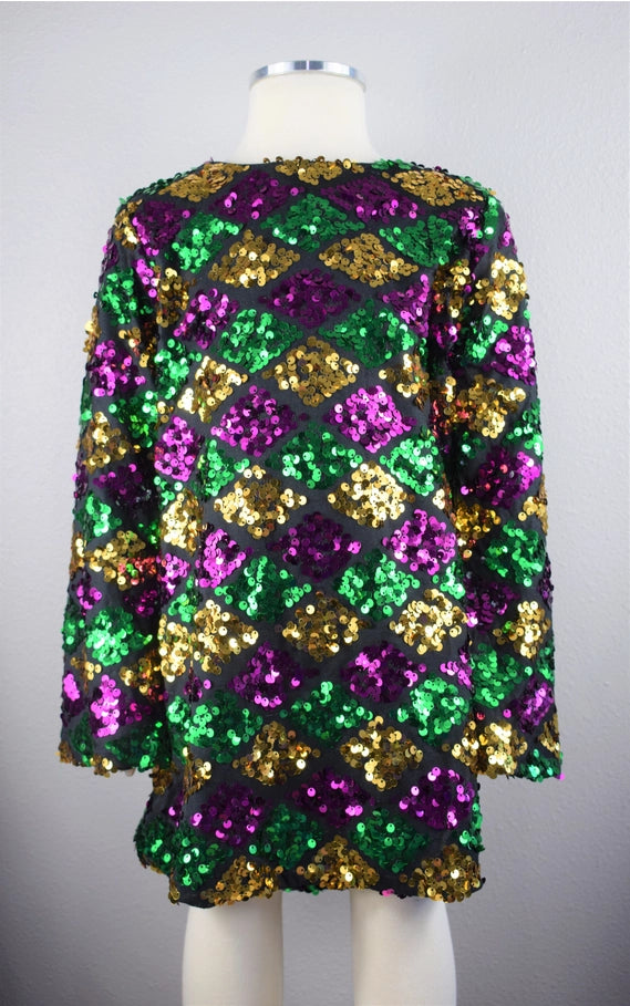 Multi Color Diamond Sequin Dress