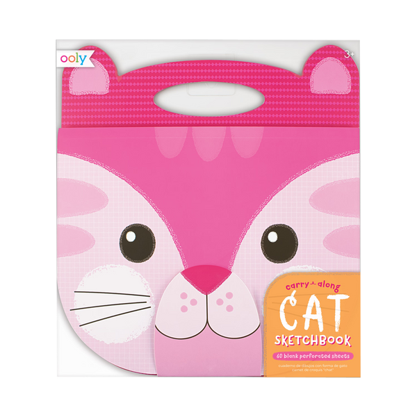 Carry Along Cat Sketchbook 9" x 7"- 60 Sheets
