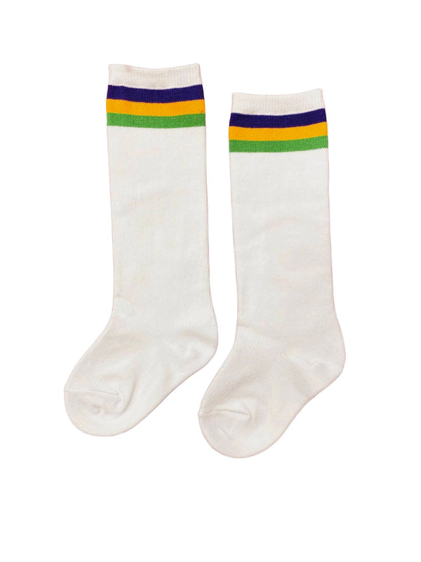 Mardi Gras Kneehigh Socks