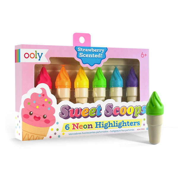 Sweet Scoops Neon Highlighters- Strawberry Scented
