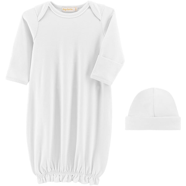 Gown & Hat Set- White
