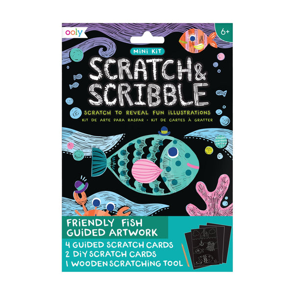 Scratch & Scribble Mini Scratch Art Kit- Friendly Fish