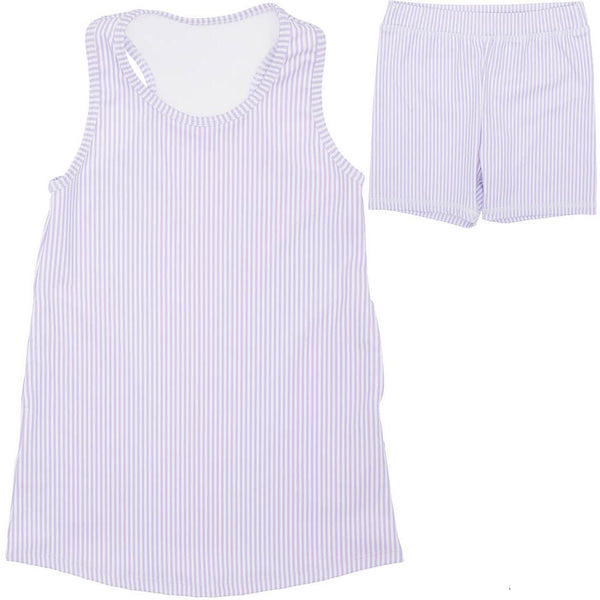 Lavender Striped Izzy Tennis Dress