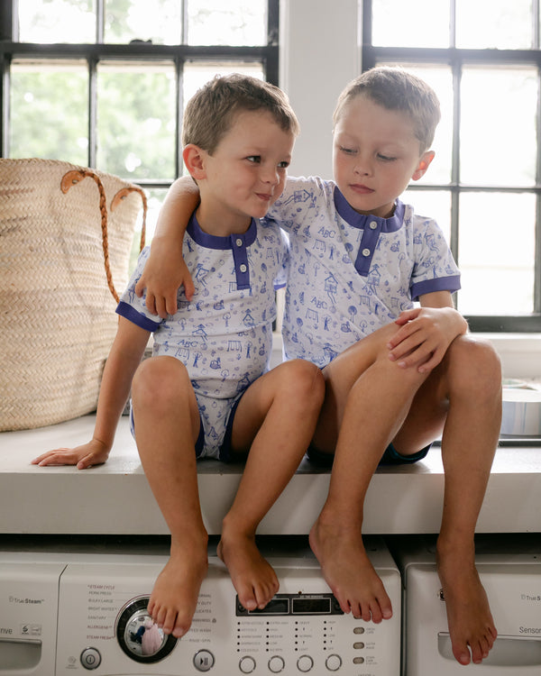 Frankie PJ Set- ABC Print