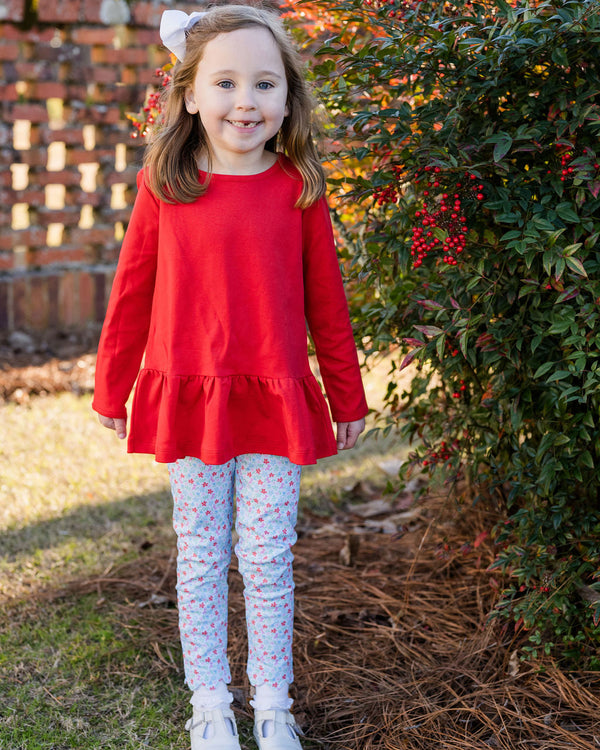 Peggie Peplum Legging Set- Full Bloom