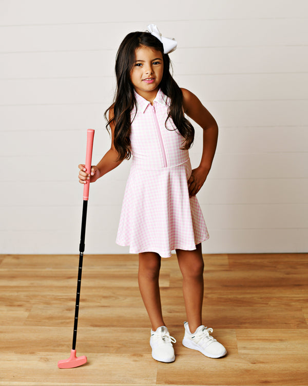 Pink Gingham Tennis Dress