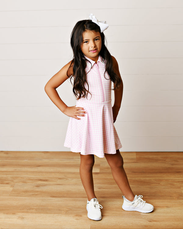 Pink Gingham Tennis Dress