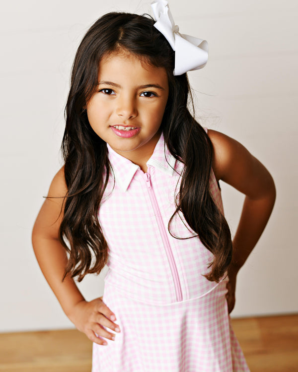 Pink Gingham Tennis Dress