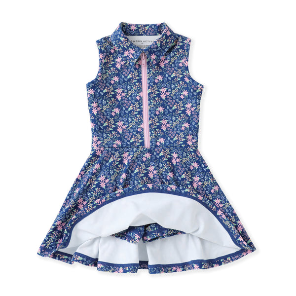 Navy Ditsy Floral Tennis Dress