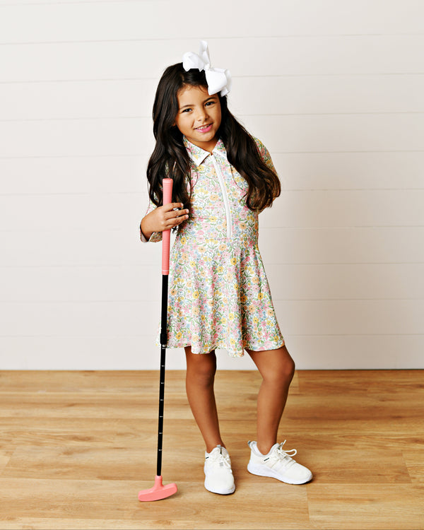 Boho Floral L/S Tennis Dress