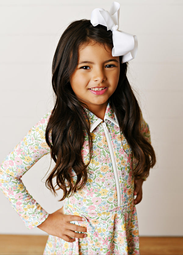 Boho Floral L/S Tennis Dress