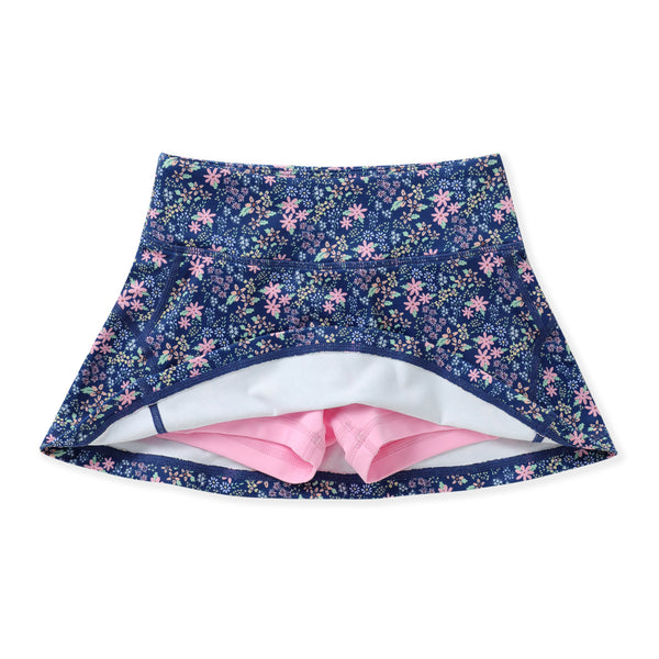 Navy Ditsy Floral Tennis Skort