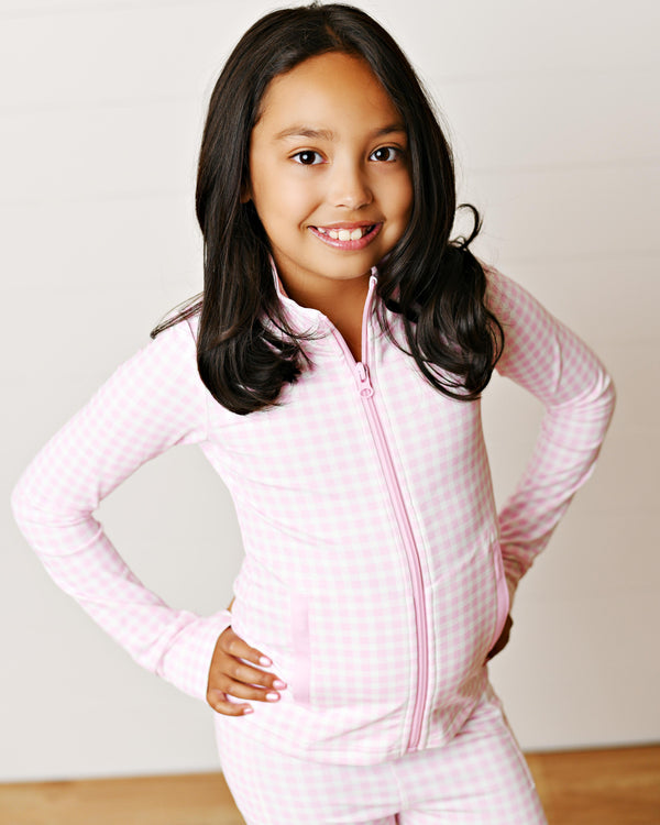 Pink Gingham Active Jacket