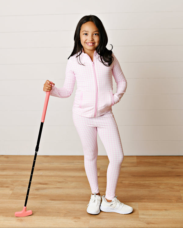Pink Gingham Active Jacket