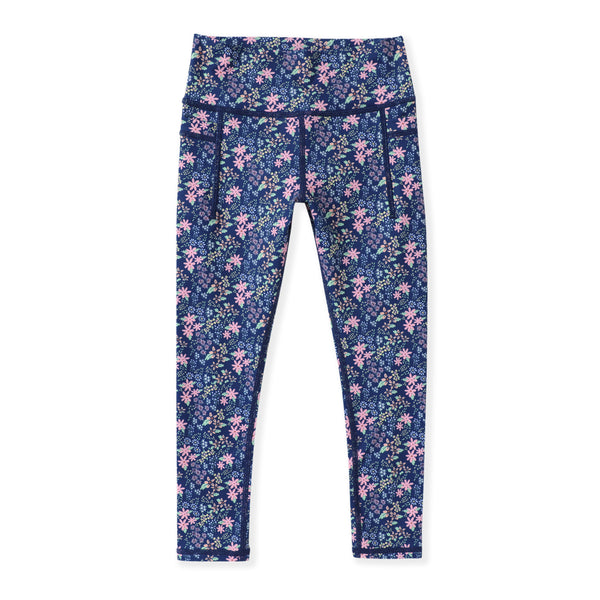 Navy Ditsy Floral Leggings