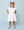 White Geometric Embroidery Rebecca Ruffle Dress