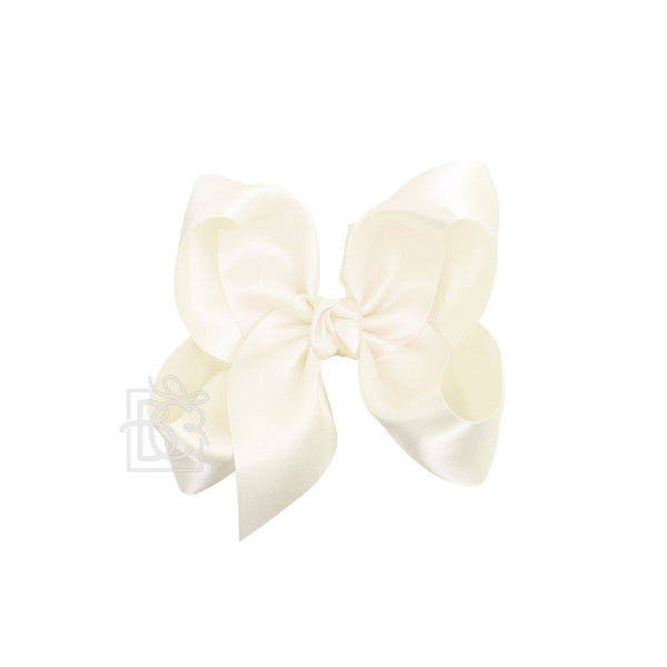 Satin Knot Bow- Antique White (3.5")