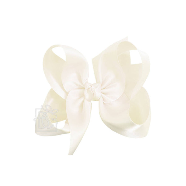 Satin Knot Bow- Antique White (4.5")