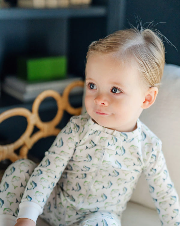 Parker Zipper Pajama- Jumping Trout