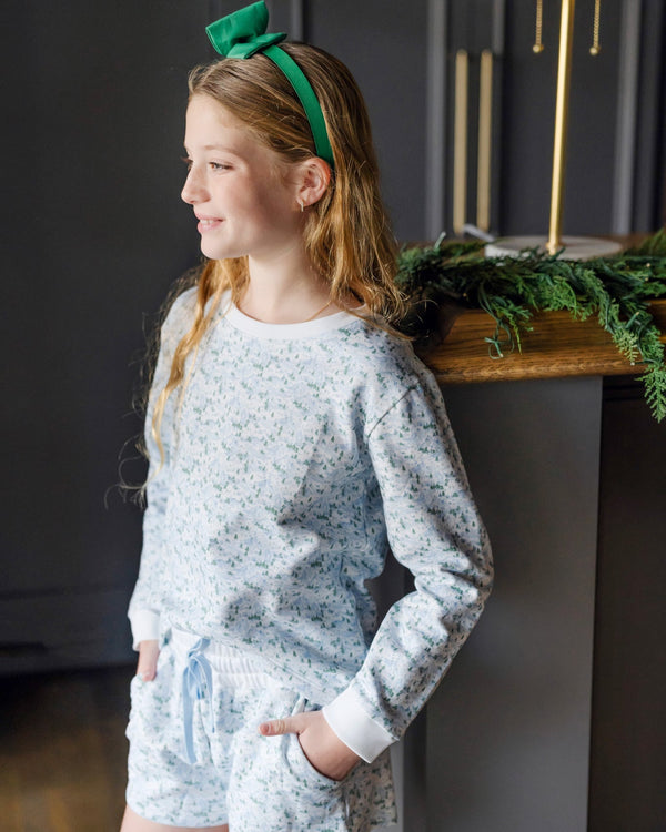 Stella Sweatshirt Short Set- Snow Capped Mountains