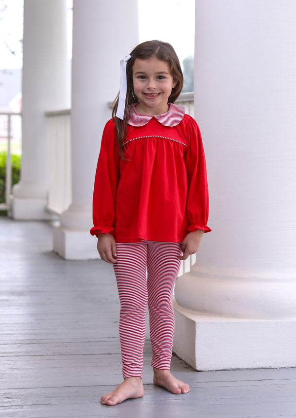 Abigail Pant Set- Red