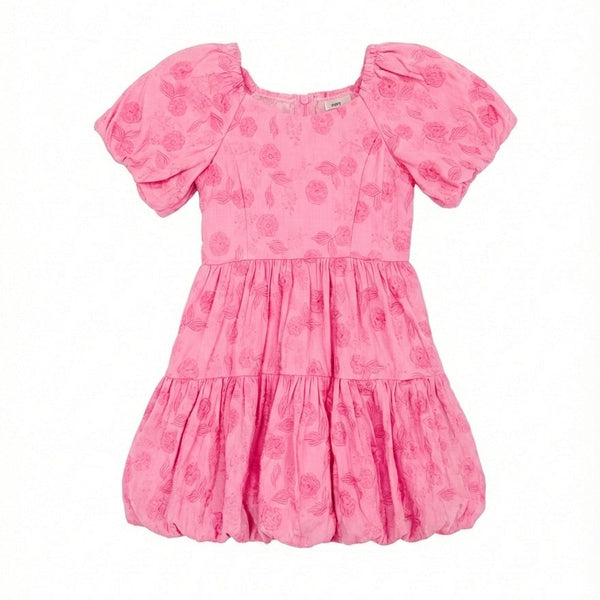 Pink Floral Embroidery Daphne Dress