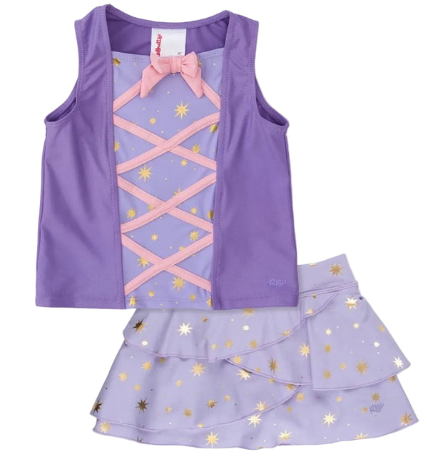 Active Princess Tiered Skort Set- Amethyst Princess