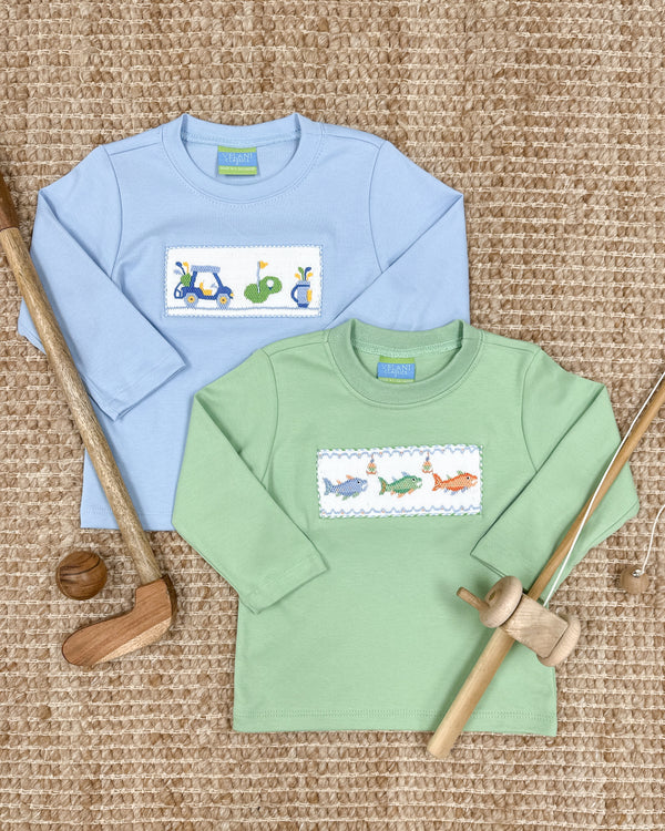 Golf Knit T-Shirt- Lt. Blue