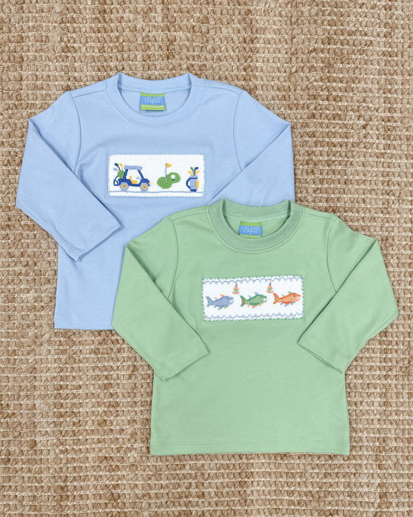 Trouts Knit T-Shirt- Sage Green
