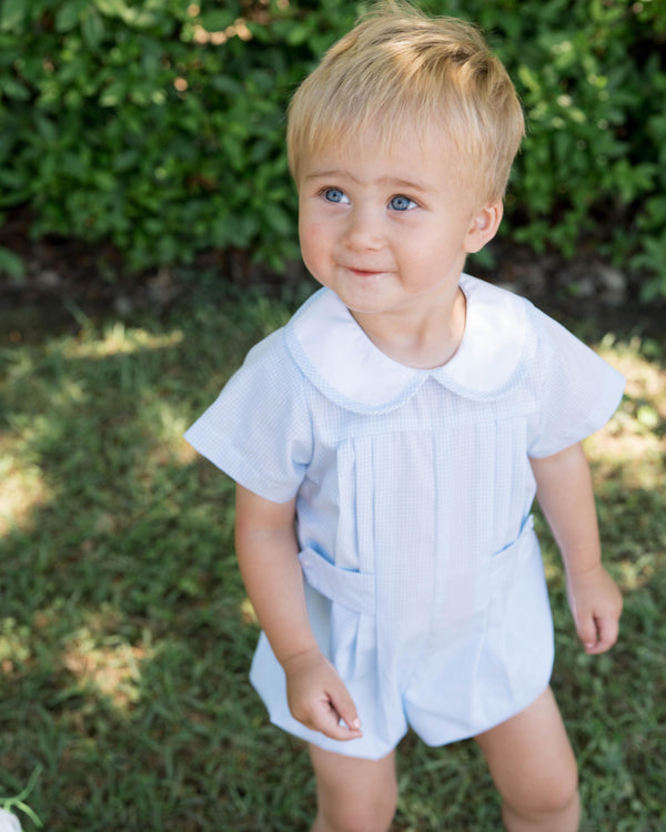 Andrew Bubble- Baker Blue Minigingham