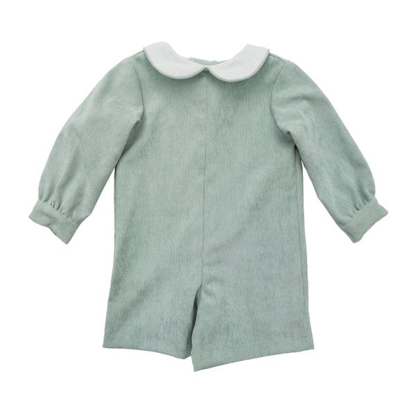 Bill Romper- Mint Cord