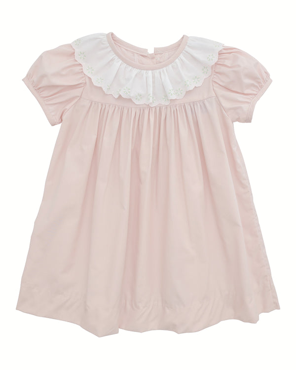 Christy Dress W/ Round Collar- Pink