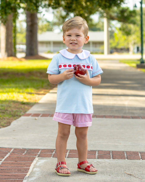 Apple Ribbon Banded Short Set