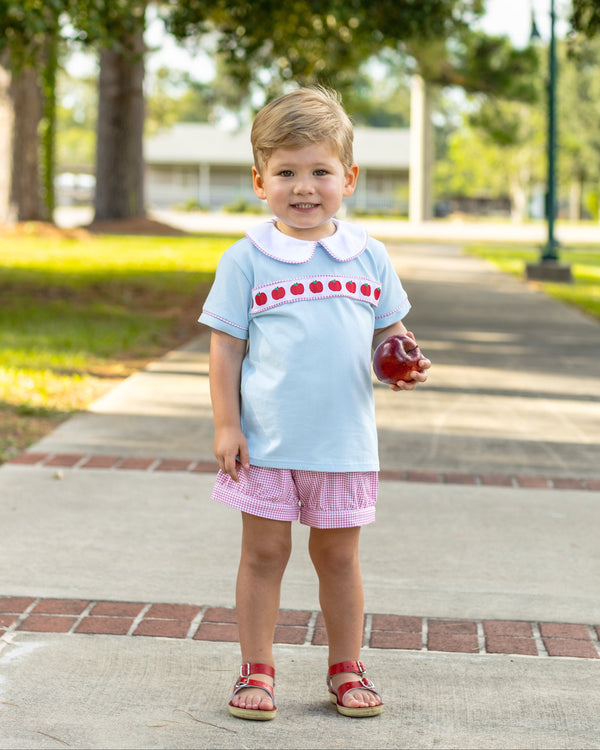 Apple Ribbon Banded Short Set